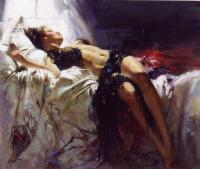 Pino Daeni - Impression oil painting.